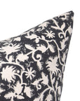 Block print Duck Canvas Cotton throw pillow cover - JELIFISH - Fabdivine