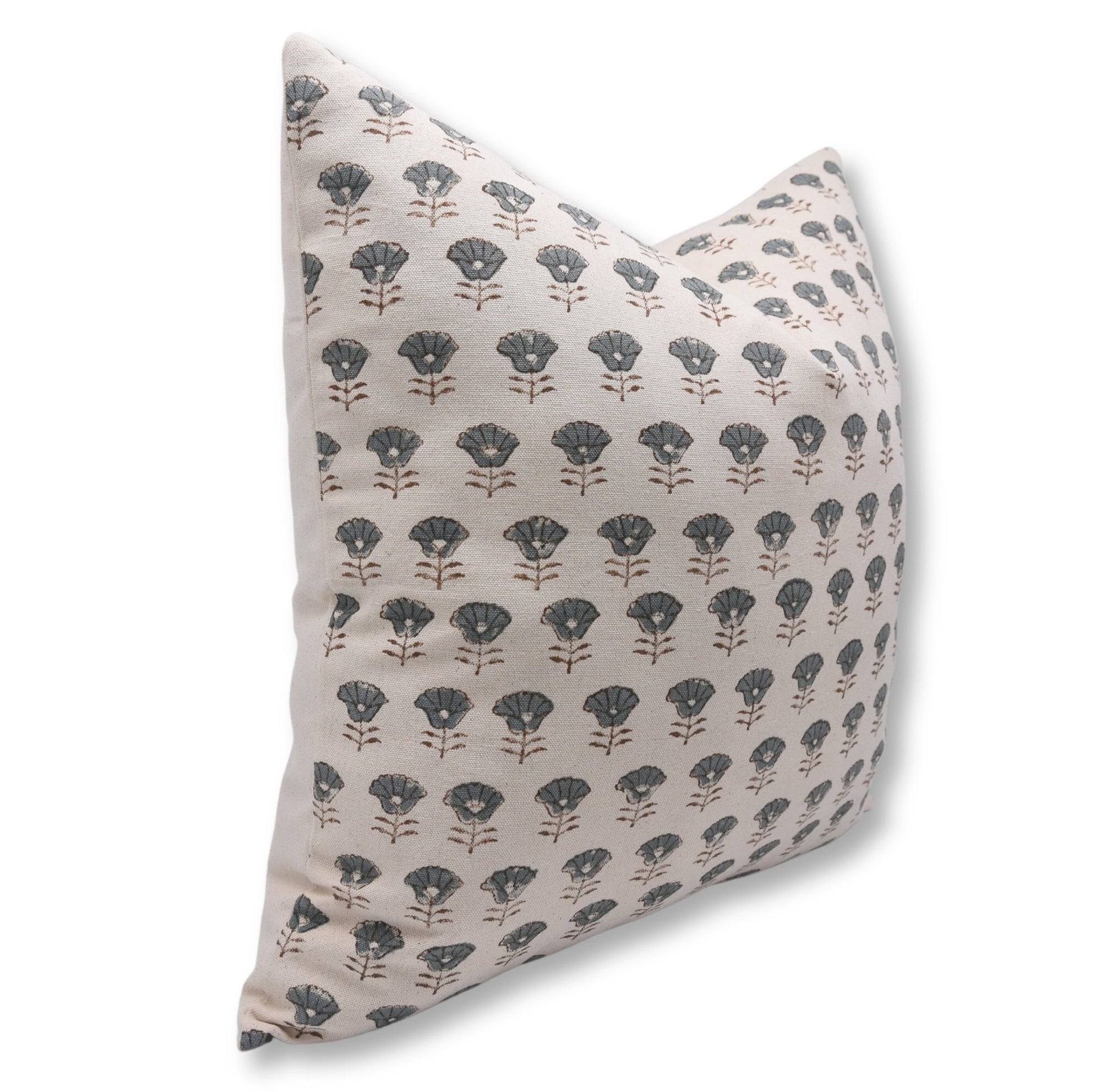 Throw Pillow Cover –Designer Collection of Hand Block Print Duck Canvas Cotton - KOHINOOR - Fabdivine