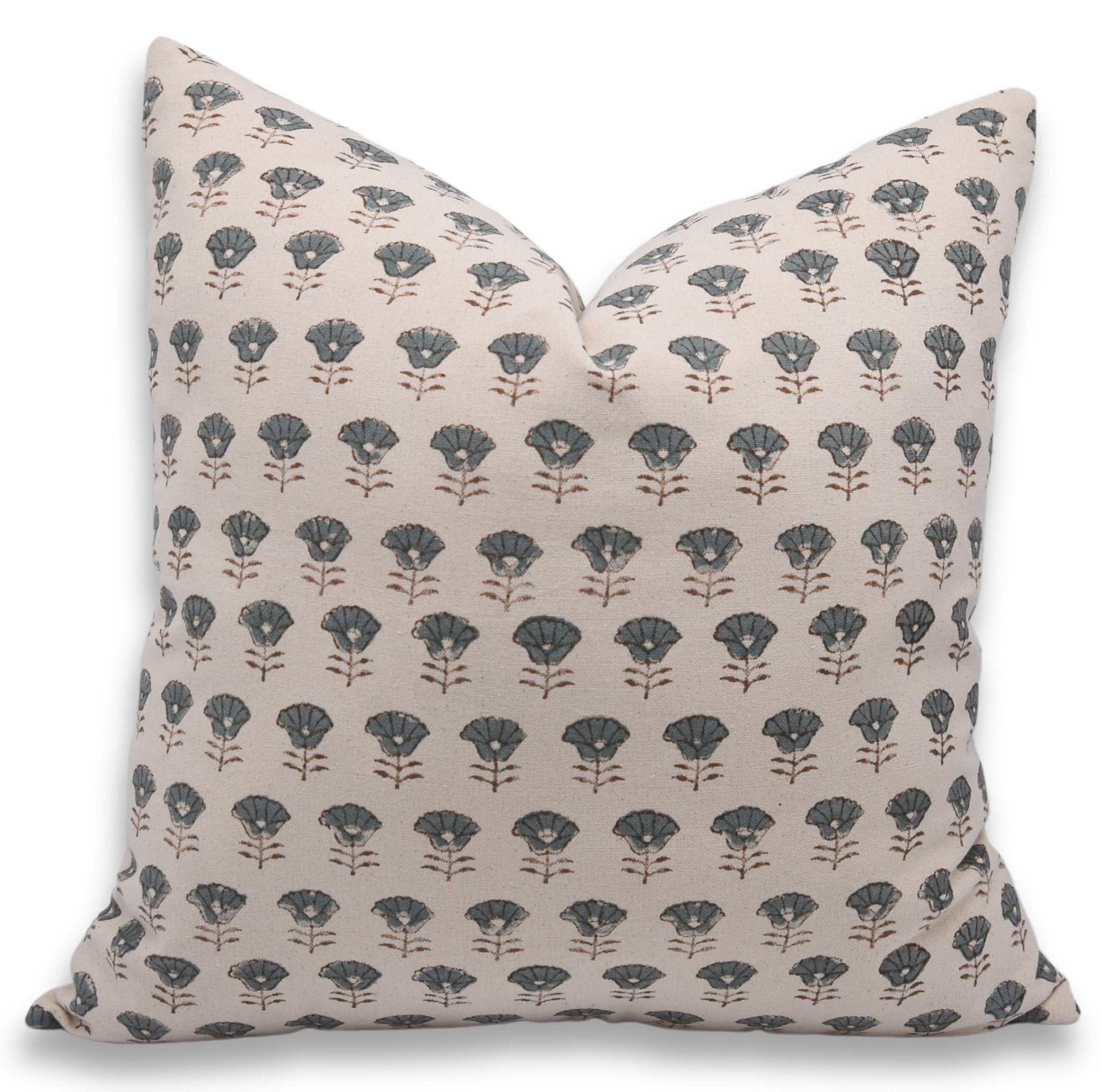 Throw Pillow Cover –Designer Collection of Hand Block Print Duck Canvas Cotton - KOHINOOR - Fabdivine