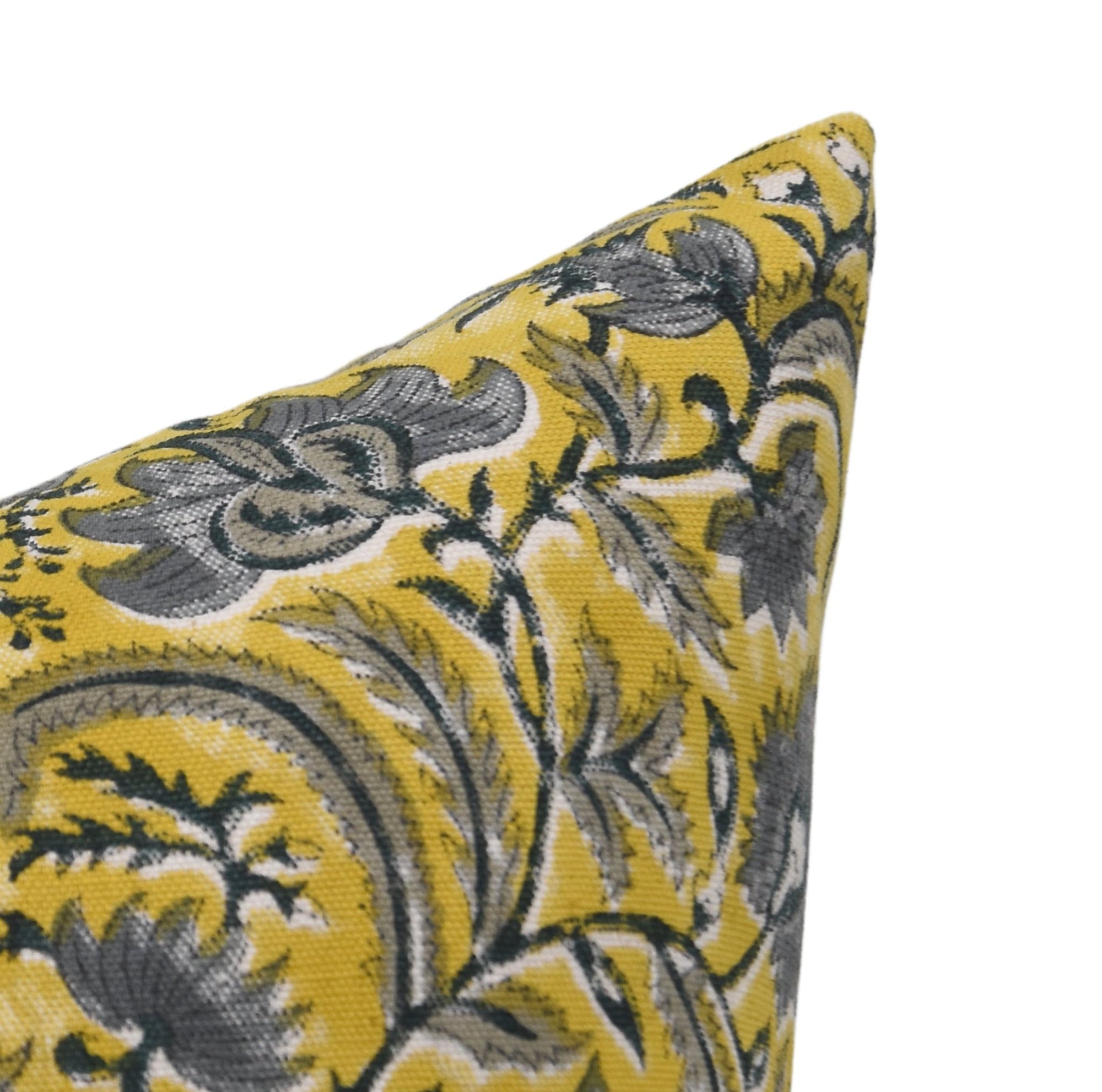 Square block print pillow cover made from Duck Canvas Cotton - KUNDANVAN - Fabdivine