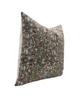 Pure Linen block print designer boho pillow/cushion cover - MAHALAKSHMI - Fabdivine