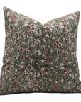 Pure Linen block print designer boho pillow/cushion cover - MAHALAKSHMI - Fabdivine