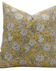 Square/Lumber block print duck canvas cotton pillow cover- RAMESHWARAM - Fabdivine