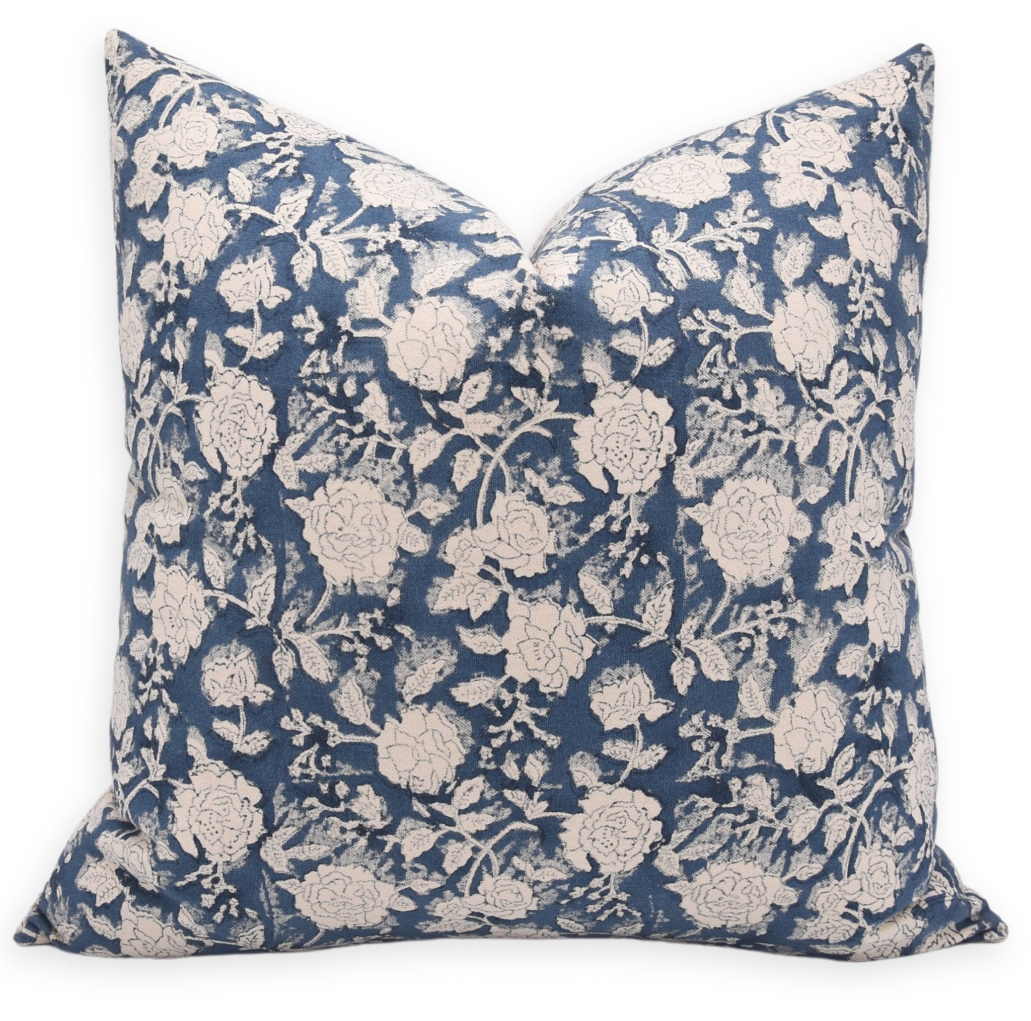 Block Print Cotton Pillow Cover - RAMESHWARAM - FABDIVINE LLC