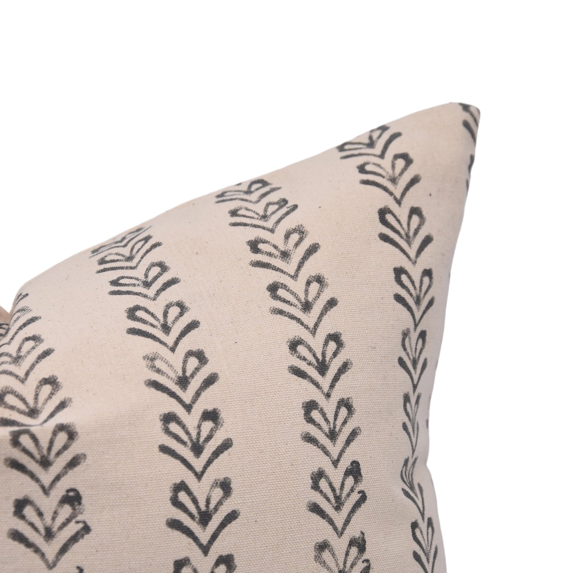 Block print pillow cover for sofa or bed made from Duck Canvas Cotton with a tribal design. - Fabdivine