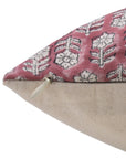 Square/Lumber block print pillow cover- duck canvas cotton- TULSI BUTI - Fabdivine