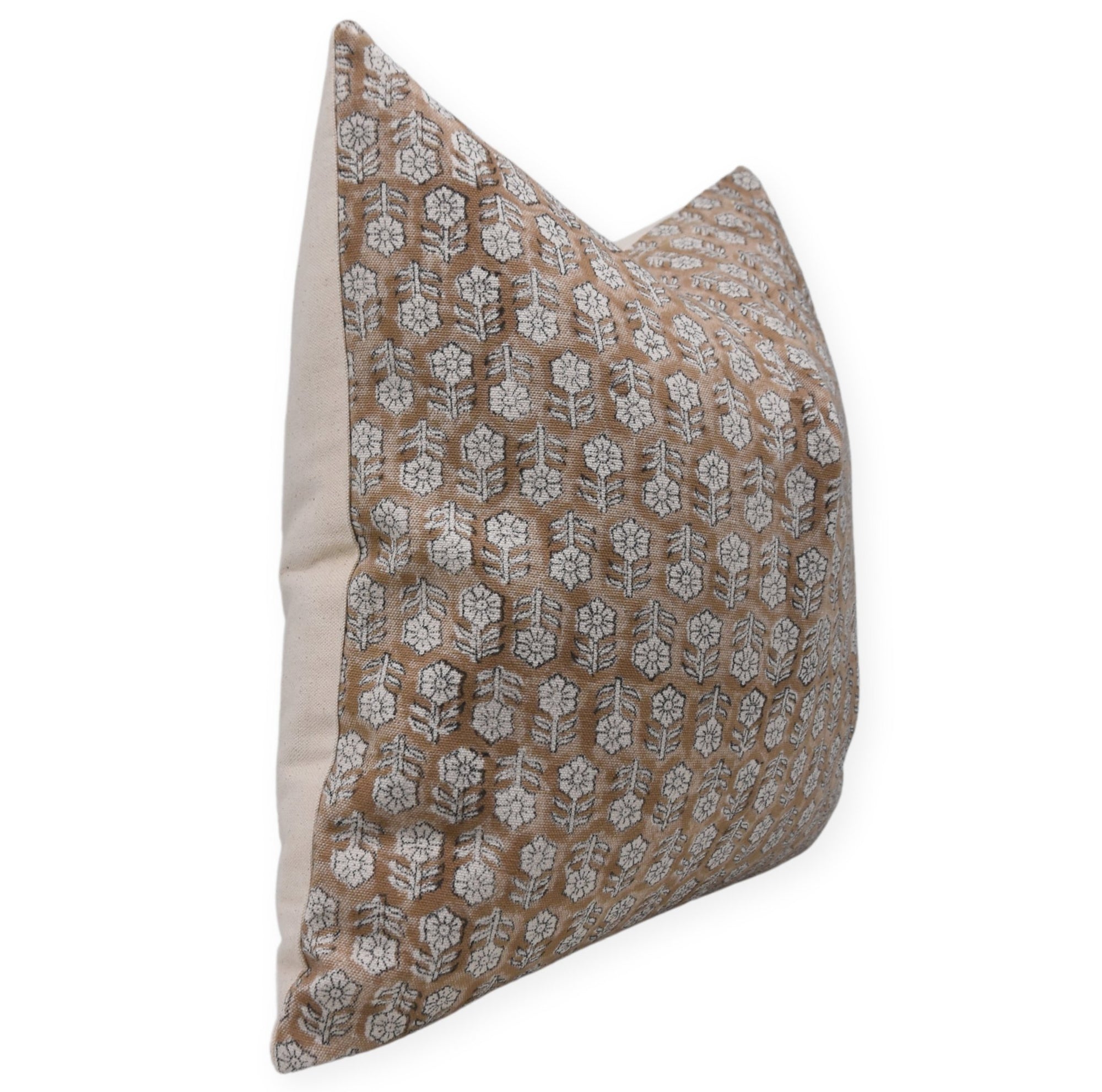 Square Duck Canvas Cotton Pillow Cover - Tulsi Buti - Fabdivine