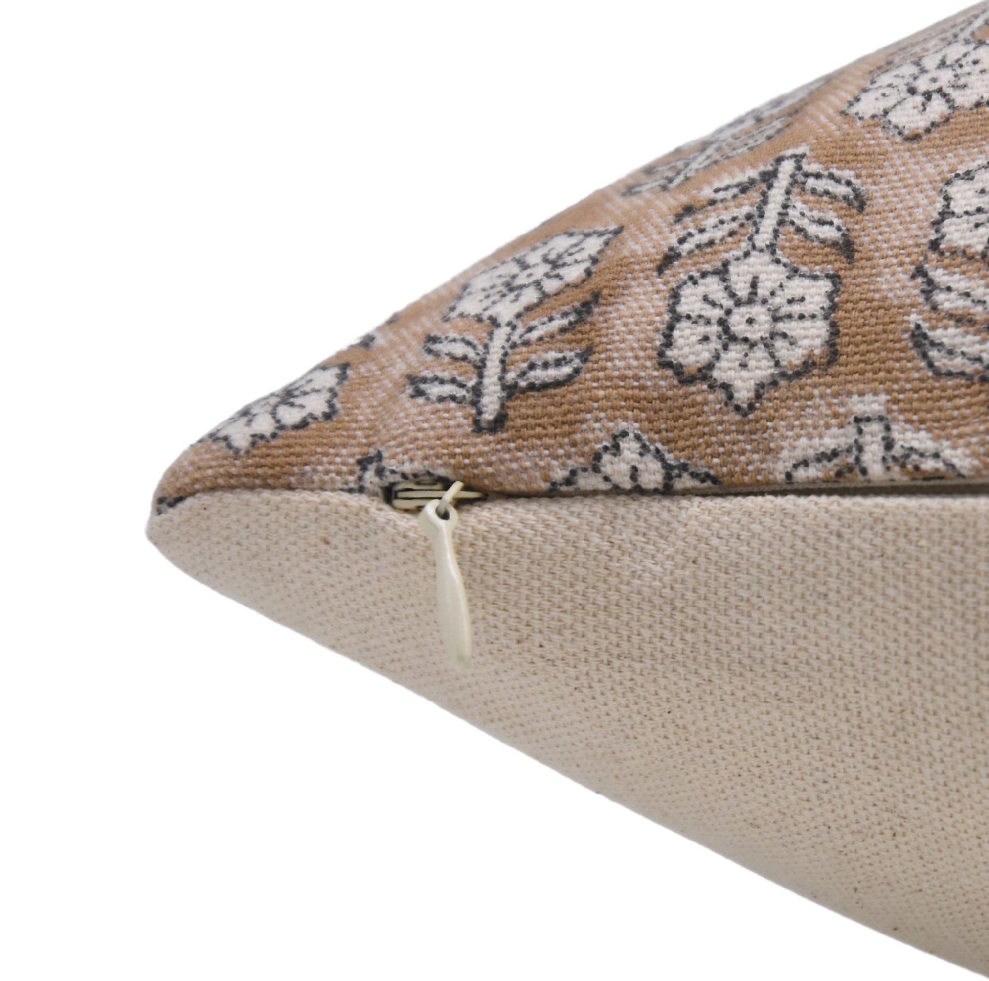 Square Duck Canvas Cotton Pillow Cover - Tulsi Buti - Fabdivine