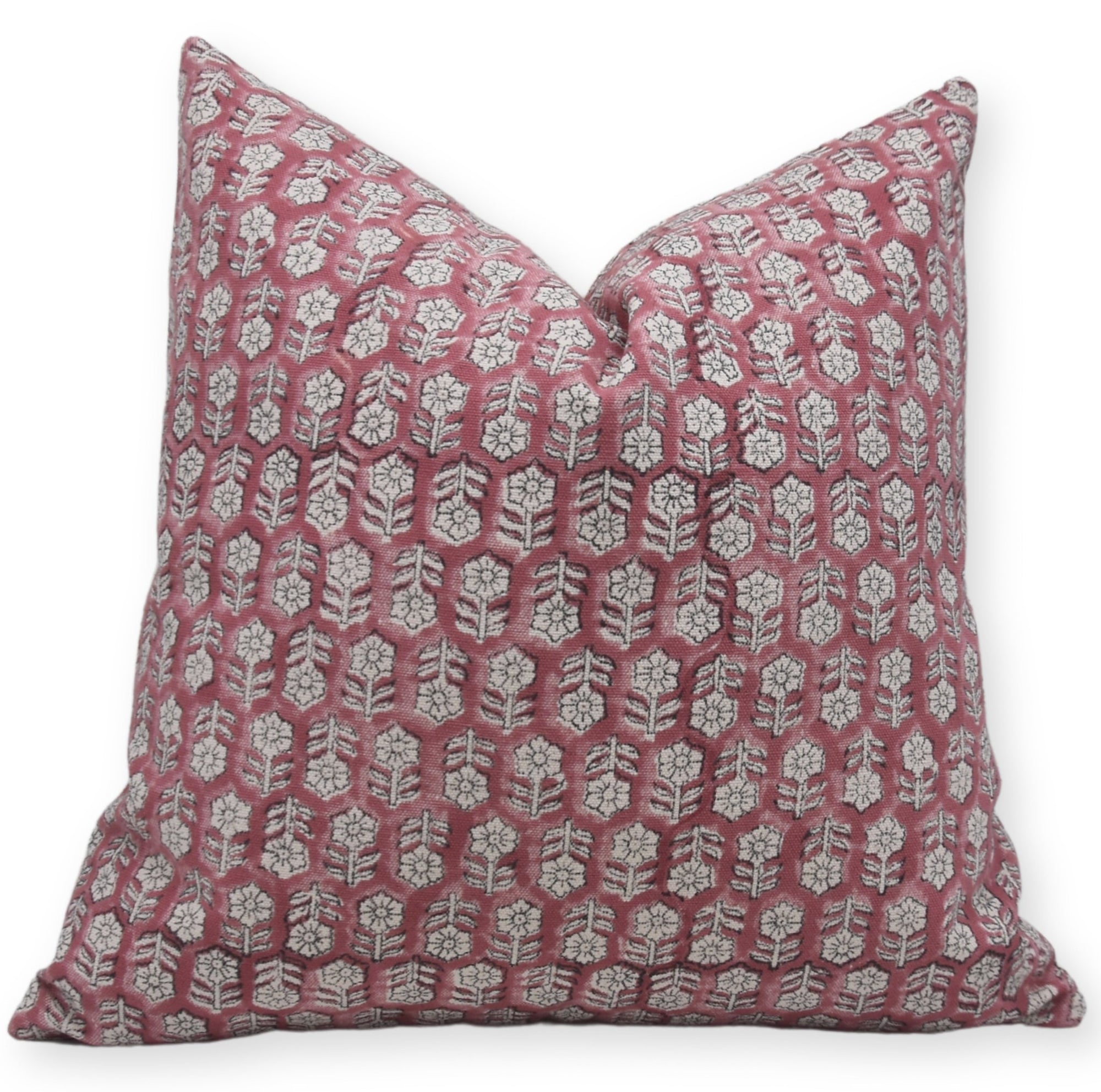 Square/Lumber block print pillow cover- duck canvas cotton- TULSI BUTI - Fabdivine