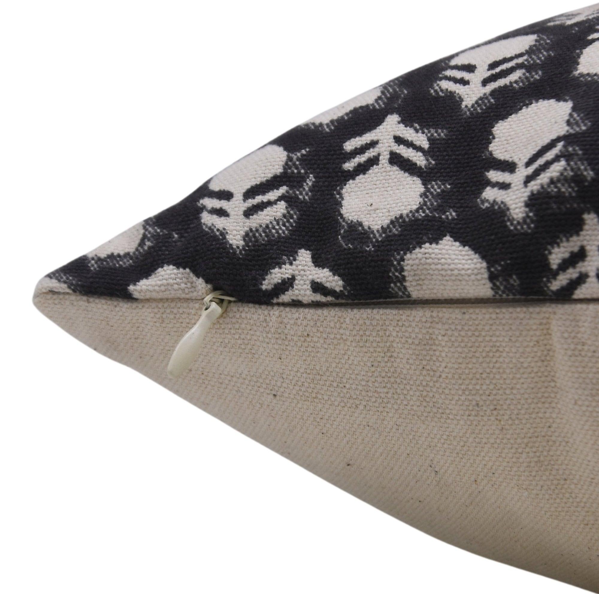 Duck Canvas Cotton throw pillow cover - TULSI BUTI - Fabdivine