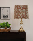 Block print drum lampshade - Manikarnika - Fabdivine