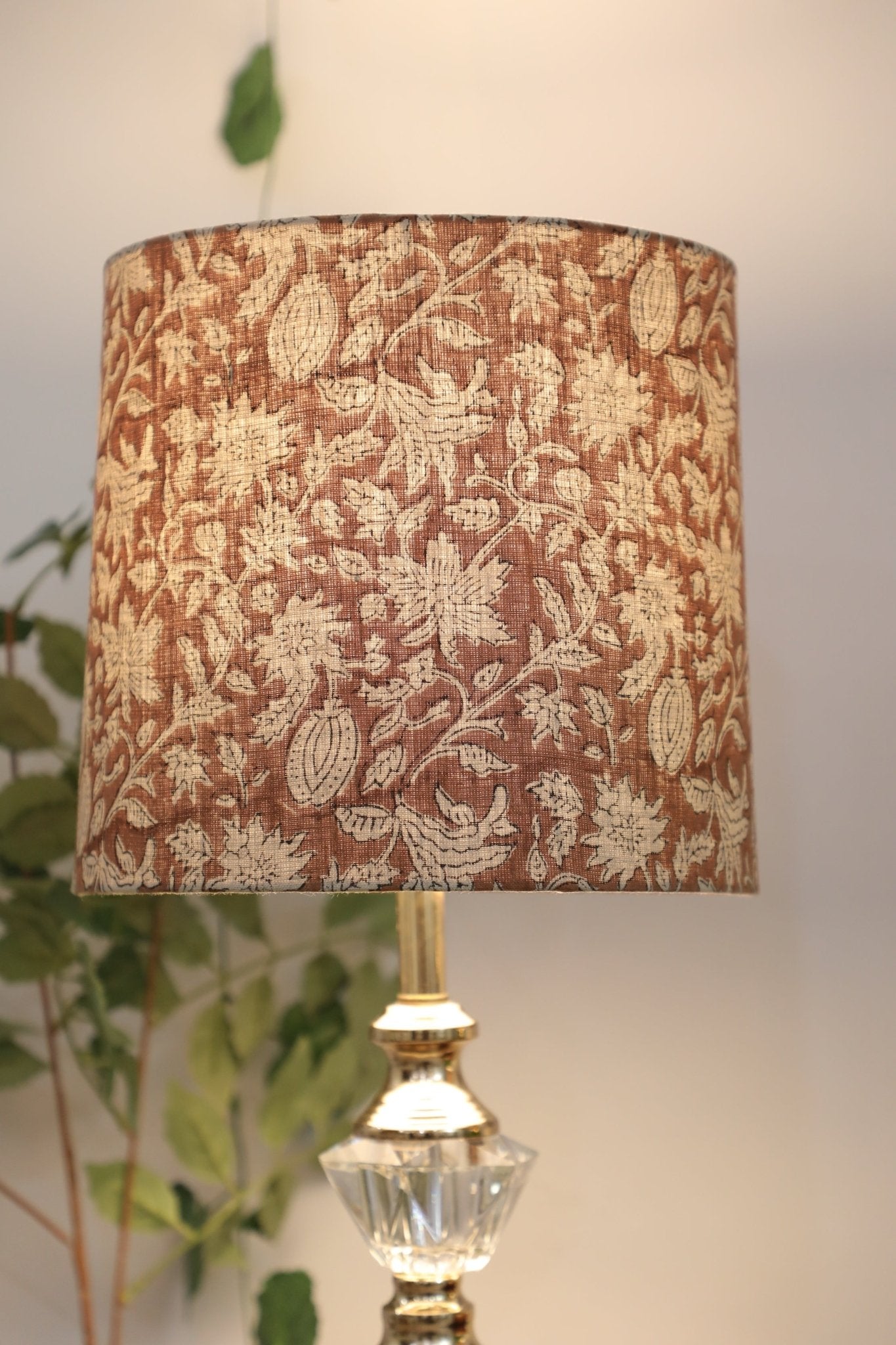 Block print drum lampshade - Manikarnika - Fabdivine