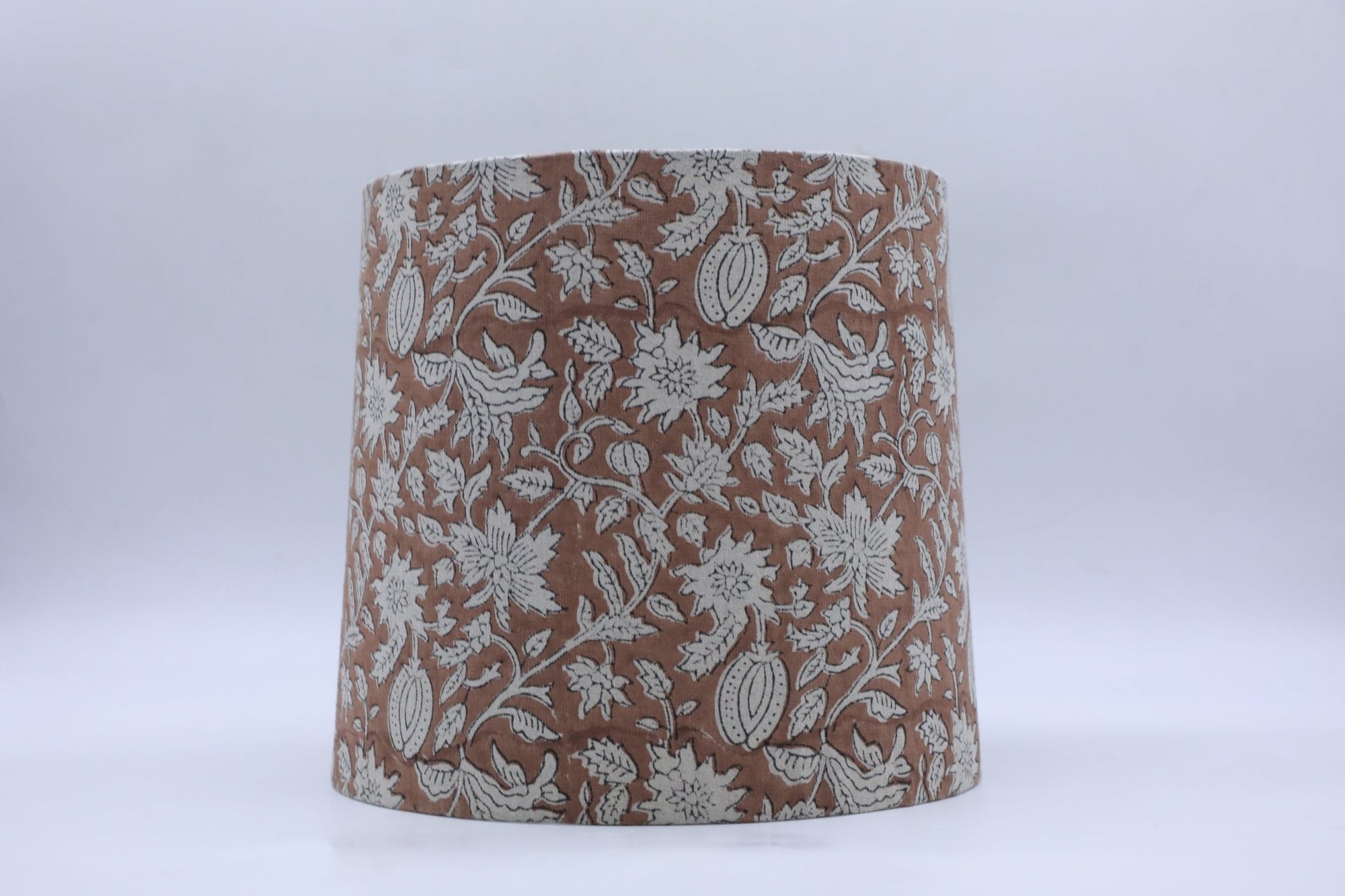 Block print drum lampshade - Manikarnika - Fabdivine