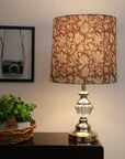 Block print drum lampshade - Manikarnika - Fabdivine