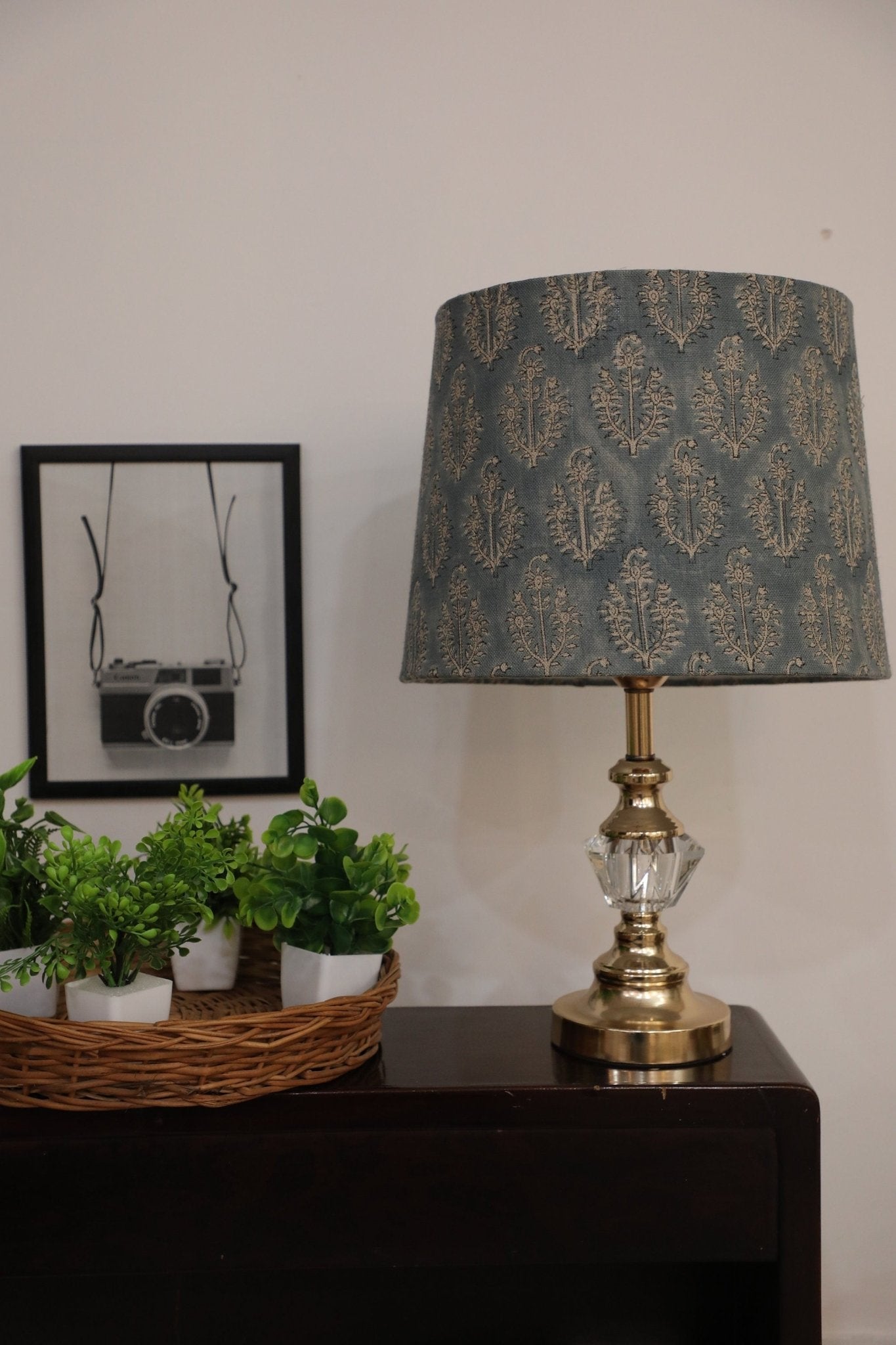 Block print drum lampshade - Neel Gagan - FABDIVINE LLCBlock print drum lampshade - Neel GaganLampshadeFABDIVINE LLC