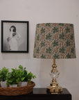 Block print drum lampshade - Pushpsamhita - Fabdivine