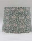 Block print drum lampshade - Ulta sidha kamal - Fabdivine