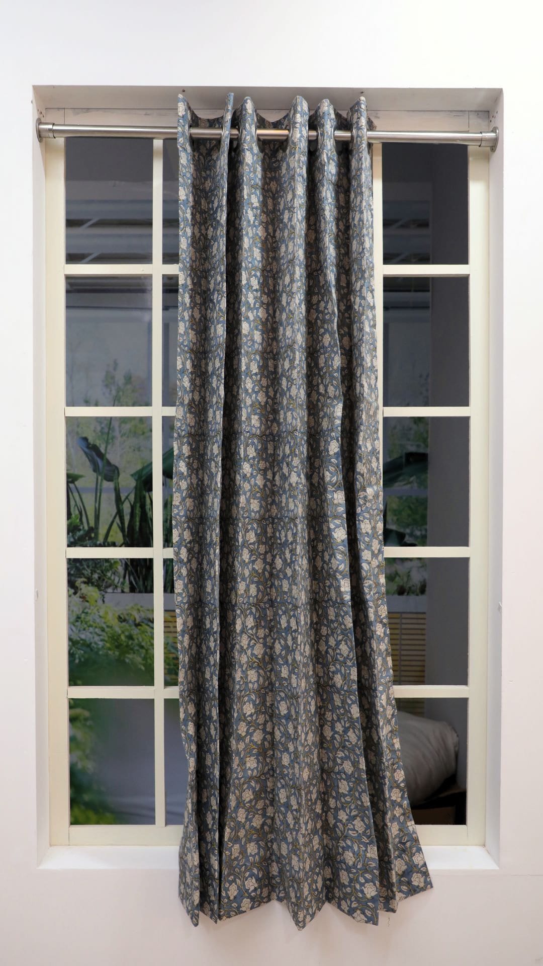 Block Print Floral Curtain: AMRITVELA - Fabdivine