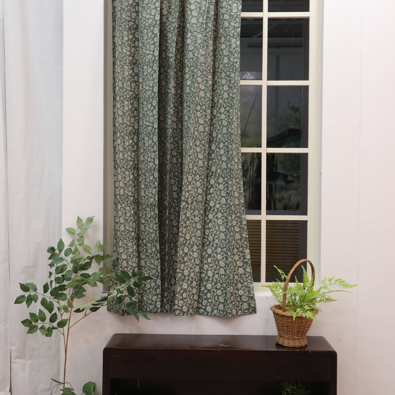 Block Print Floral Curtain: HIMACHAL - Fabdivine