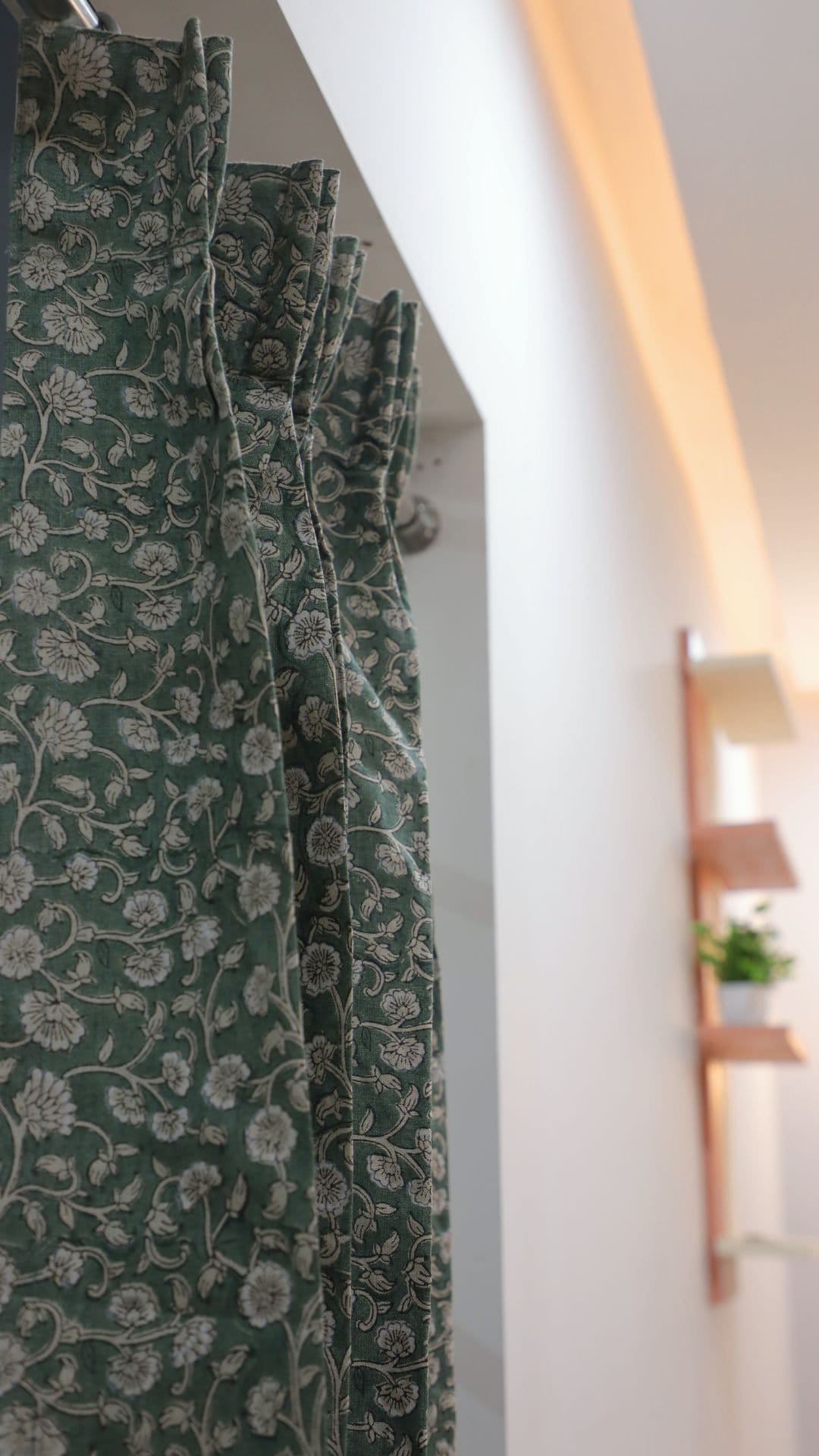 Block Print Floral Curtain: HIMACHAL - Fabdivine