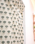 Block Print Floral Curtain: KOHINOOR - Fabdivine