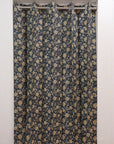 Linen Floral Block Print Curtain - Handmade Farmhouse Décor in Indian Fabric - Rameshwaram