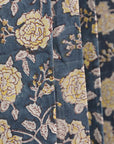 Block Print Floral Curtain: RAMESHWARAM - Fabdivine