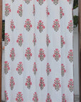 Block Print Floral Curtain: SWADESH - Fabdivine