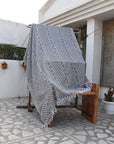 BLOCK PRINT HANDWOVEN THROW - ALIA - Fabdivine