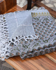 BLOCK PRINT HANDWOVEN THROW - ALIA - Fabdivine