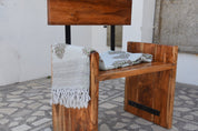 BLOCK PRINT HANDWOVEN THROW - ANAR - Fabdivine