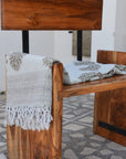 BLOCK PRINT HANDWOVEN THROW - ANAR - Fabdivine