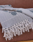 BLOCK PRINT HANDWOVEN THROW - BADSHAH - Fabdivine