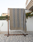 BLOCK PRINT HANDWOVEN THROW - BIJHNI - Fabdivine