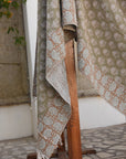 BLOCK PRINT HANDWOVEN THROW - CHHATRI - Fabdivine