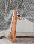 BLOCK PRINT HANDWOVEN THROW - DAMARU - Fabdivine