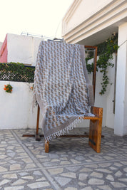 BLOCK PRINT HANDWOVEN THROW - DEEPIKA - FABDIVINE LLCBLOCK PRINT HANDWOVEN THROW - DEEPIKAHandwoven ThrowFABDIVINE LLC