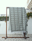 BLOCK PRINT HANDWOVEN THROW - HRIDYAVAN - Fabdivine