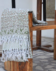 BLOCK PRINT HANDWOVEN THROW - KERI-JAAL - Fabdivine