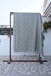 BLOCK PRINT HANDWOVEN THROW - KERI-JAAL - Fabdivine