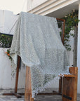 BLOCK PRINT HANDWOVEN THROW - KERI-JAAL - Fabdivine