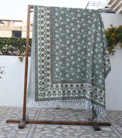 BLOCK PRINT HANDWOVEN THROW - MERAKI - Fabdivine