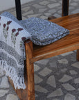 BLACK BLOCK PRINT HANDWOVEN THROW - MERAKI - Fabdivine