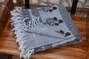 BLACK BLOCK PRINT HANDWOVEN THROW - MERAKI - Fabdivine