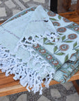 BLOCK PRINT HANDWOVEN THROW - MERAKI - Fabdivine