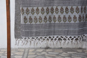 BLOCK PRINT HANDWOVEN THROW - MOR MUKUT - Fabdivine