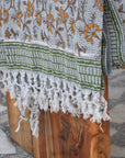 BLOCK PRINT HANDWOVEN THROW - NAAYAB - Fabdivine