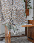 BLOCK PRINT HANDWOVEN THROW - NAAYAB - Fabdivine