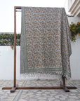 BLOCK PRINT HANDWOVEN THROW - NAAYAB - Fabdivine