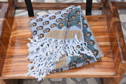 BLOCK PRINT HANDWOVEN THROW - ROHINI - Fabdivine